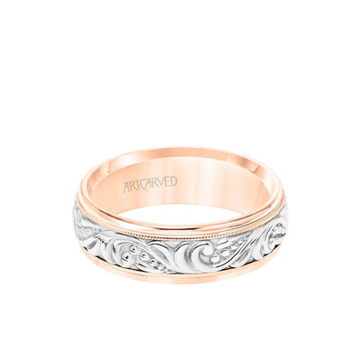 5mm White Gold, Hand Engraved Classic Heart Design Wedding Ring - Landmark  Jewelers ltd